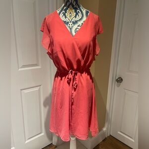 Armani Exchange ruffle sleeve dress